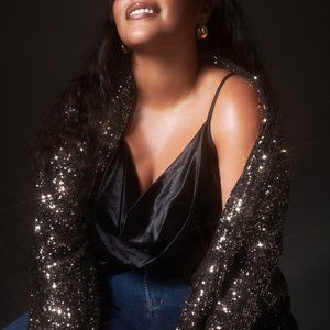 PLUS SIZE Halsey Cropped Cowl Neck Cami